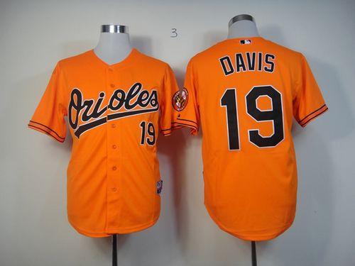 Orioles #19 Chris Davis Orange Cool Base Stitched MLB Jersey - Click Image to Close